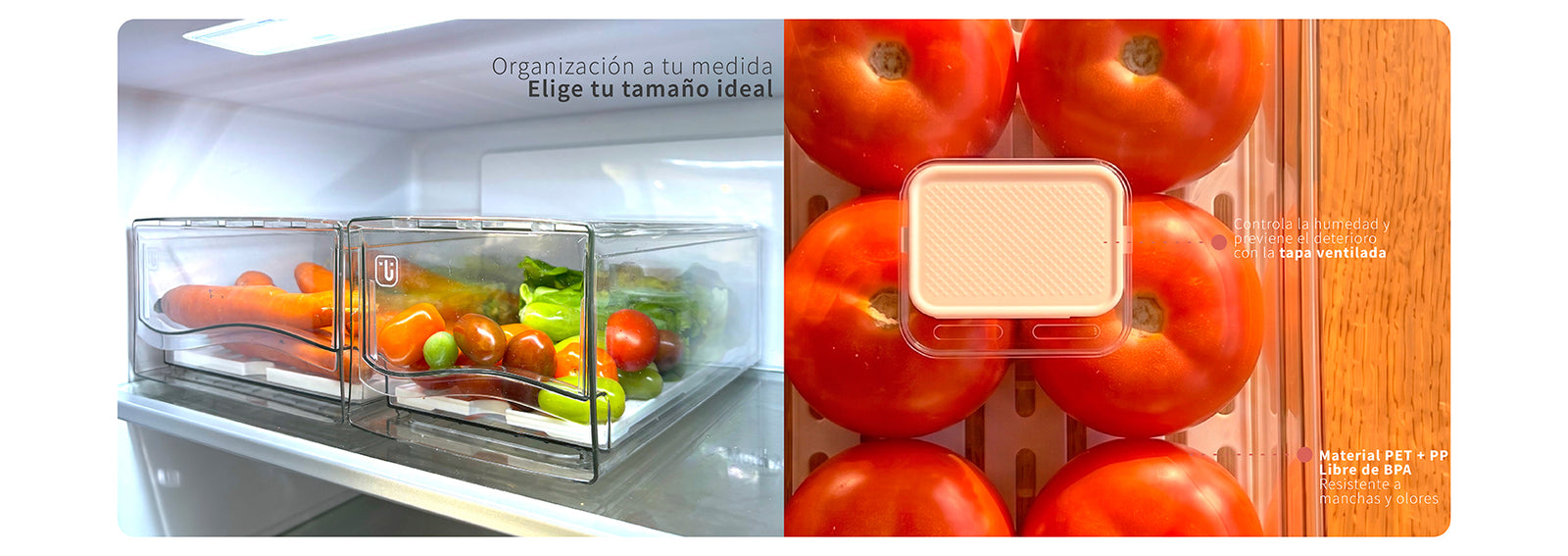 Organizador Refrigerador con Drenaje S Simplit