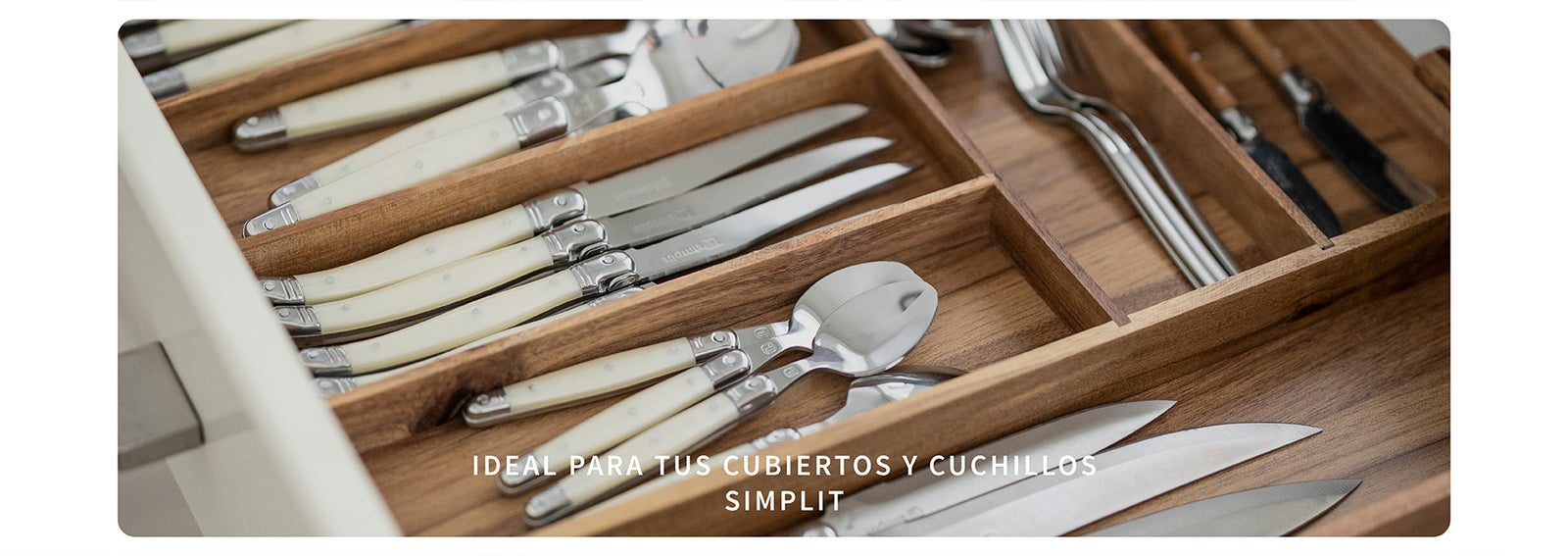 Organizador Cubiertos Expandible Madera Acasia Basel Simplit