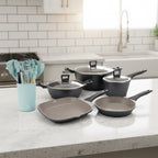 Batería Cocina Classic 8 pzs + Set 12 Utensilios Calipso