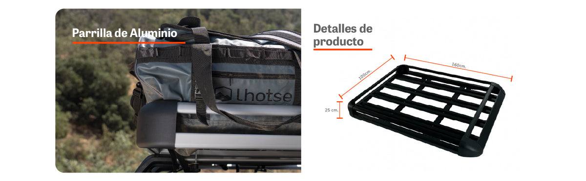 Parrilla Para Auto Aluminio portaequipaje Universal XROAD