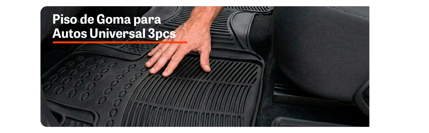 Alfombra Piso de Goma para auto Universal 3 piezas Xroad