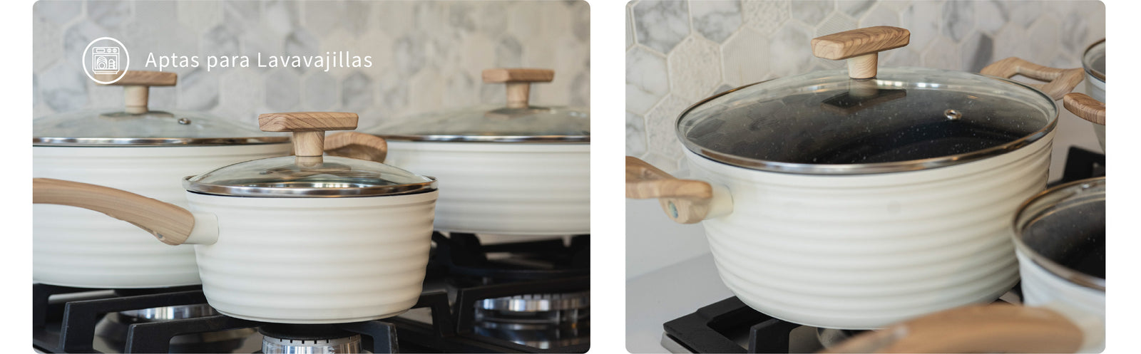 Bateria de Cocina Savannah + Set de Cuchillos Holz Simplit