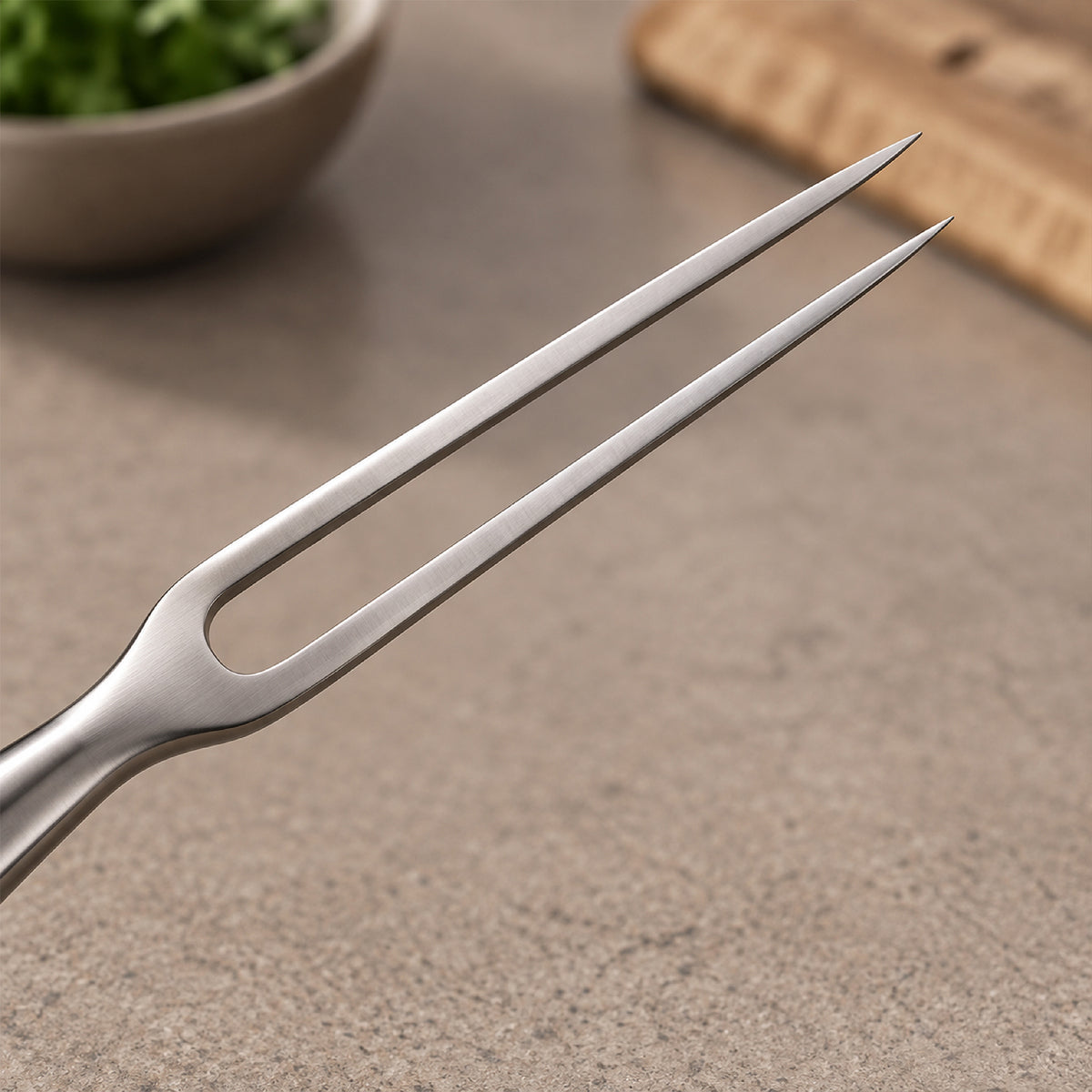 Simplit Set Parrillero Toledo cuchillo 21 cm y tenedor — detalle del tenedor trinchador