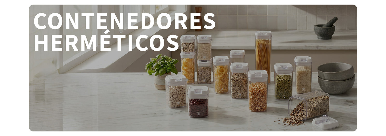 Pack 14 Contenedores Herméticos Plástico Blanco Simplit