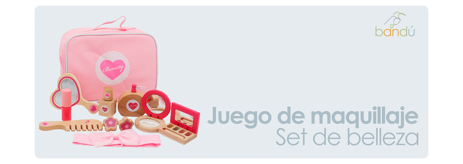 Juego de Maquillaje Set Belleza de Roll Niños Madera Bandú