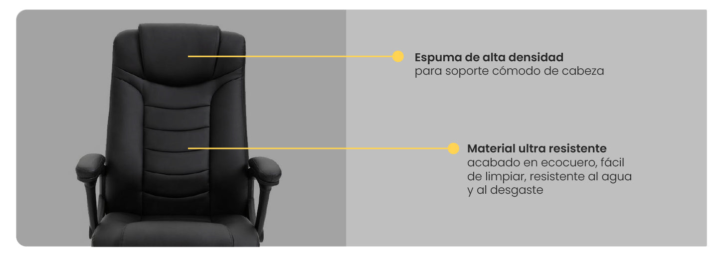 2 Sillas Escritorio Oficina Ejecutiva Comfort Negro LEVO