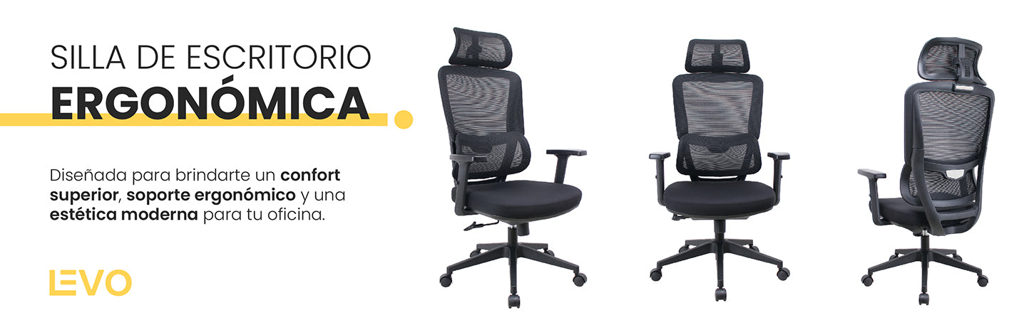 2 Sillas Escritorio Oficina Ergonómica Ergotech LEVO