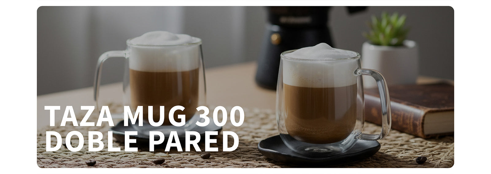 Taza Mug de Vidrio Doble Pared 300 ml Simplit