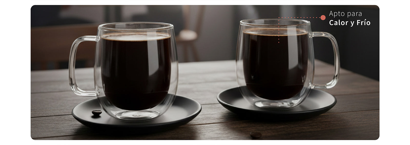 Taza Mug de Vidrio Doble Pared 300 ml Simplit