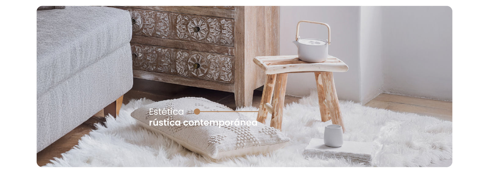 Taburete De Madera Woody Natural Atmosphera