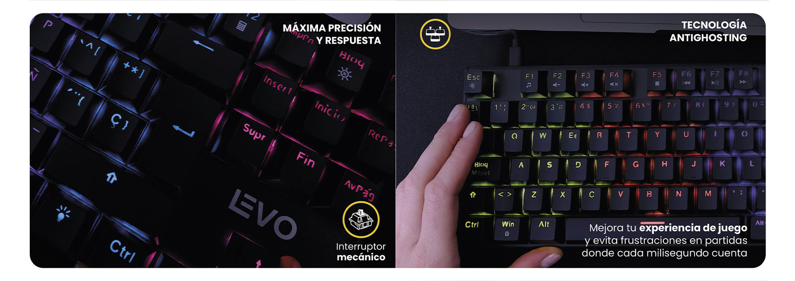 Teclado Gamer NovaBlade + Mouse Inalámbrico NovaStrike LEVO
