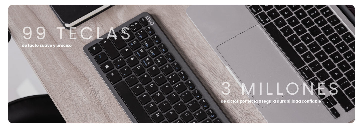 Teclado Slim Cygna + Mouse Slim Velar Grafito LEVO