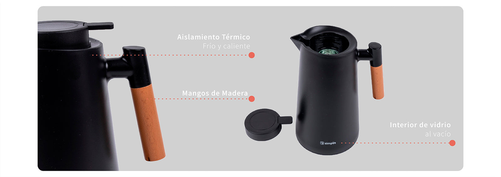 Jarra Termo Liquido Insulado 1 Lt Simplit