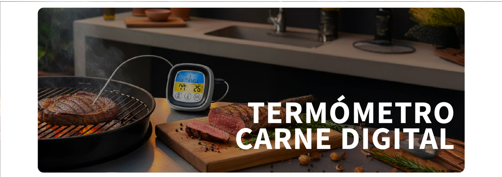 Termometro Inalámbrico Digital Con Sonda Para Carnes Dangrill