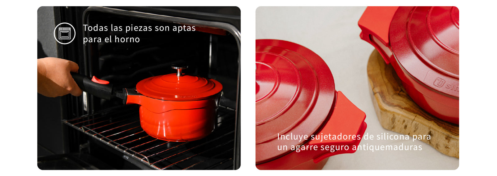 Pack Olla 24cm + Olla Salsa 18cm + Sartén 24cm Toulouse