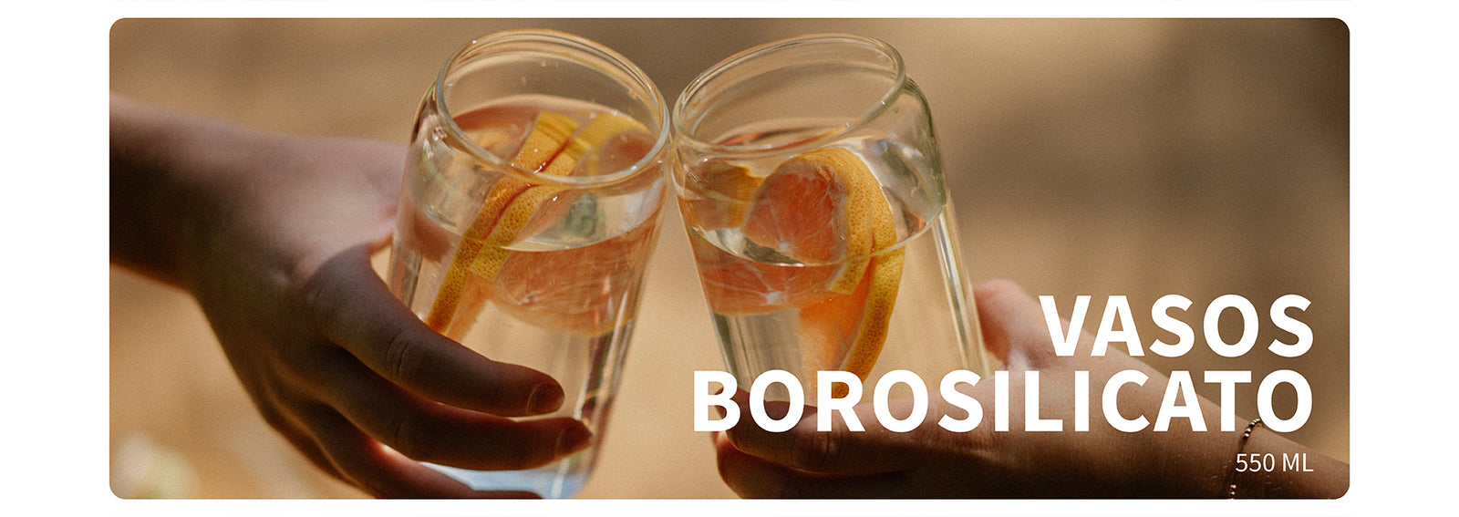 Set 2 Vasos Vidrio Borosilicato 550 ml Simplit