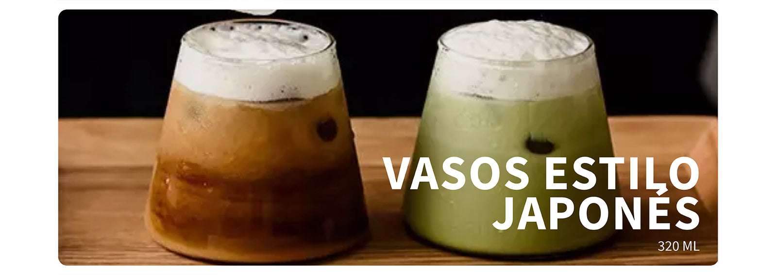 Set 6 Vasos de Vidrio Estilo Japonés 320 ml Simplit