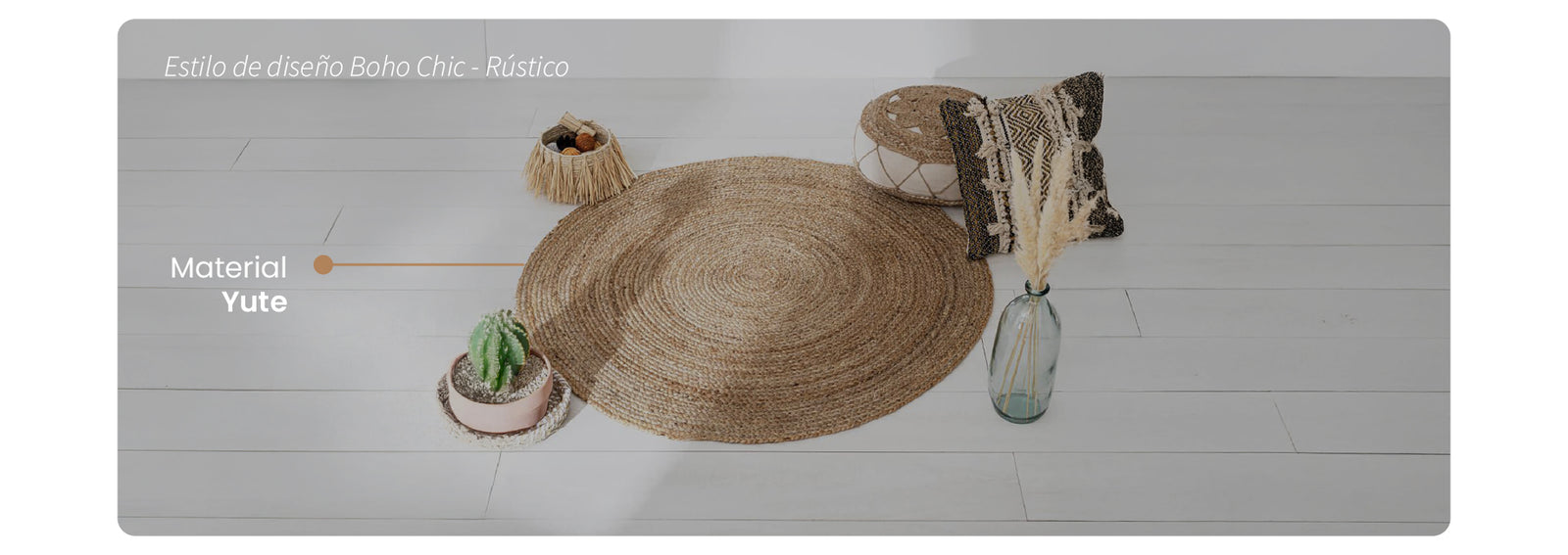 Alfombra Yute Redonda 120 cm Atmosphera
