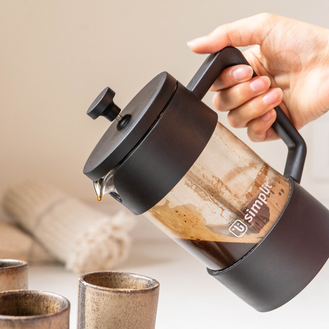 Cafetera Prensa Francesa Negra 600 ml Simplit