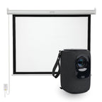 Proyector Portatil Nova 9000lm + Telón 80" Eléctrico LEVO