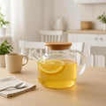 Tetera para Infusiones y Té de Vidrio con Tapa de Bamboo DAY