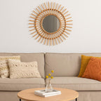 Espejo Redondo Decorativo Diseño Sol de Ratán Atmosphera — foto 9