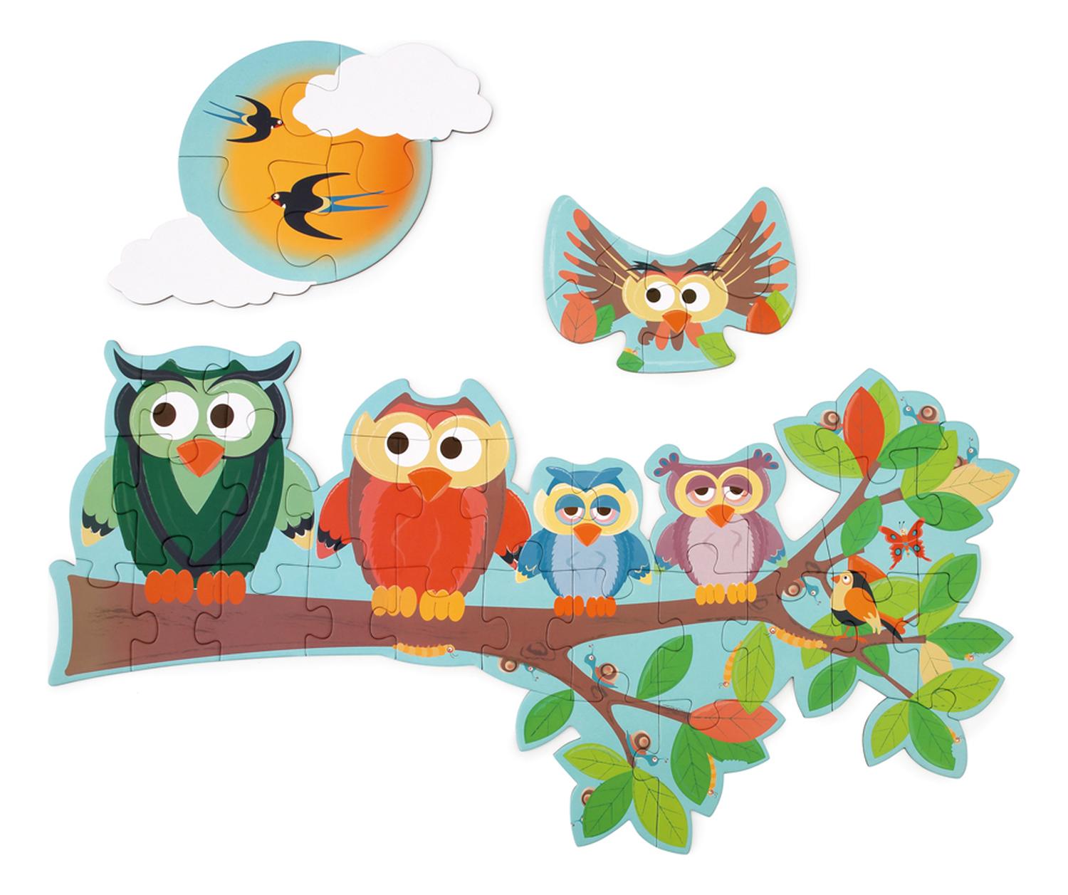Puzzle 39Pcs Doble Con Forma Buho Scratch Europe — foto 2