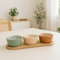 Set de Aperitivo con 3 Posillos y Tabla de Bamboo SecretDeGourmet