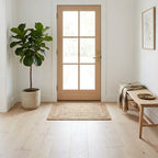 Alfombra Yute Natural 60x90cm en entrada con decoración moderna — Atmosphera Francia