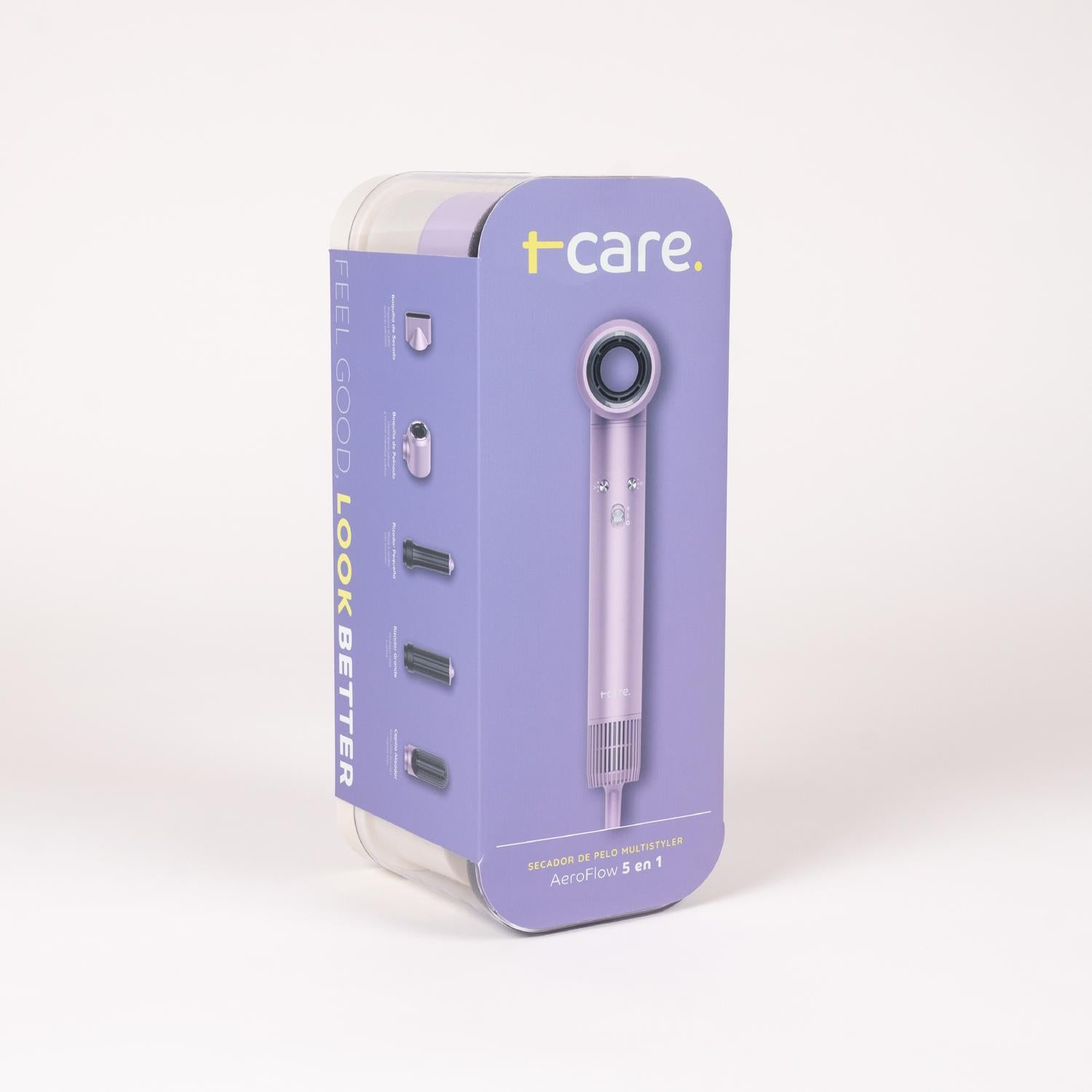 T-Care Multistyler — resultado final en cabello liso, brillante y con movimiento