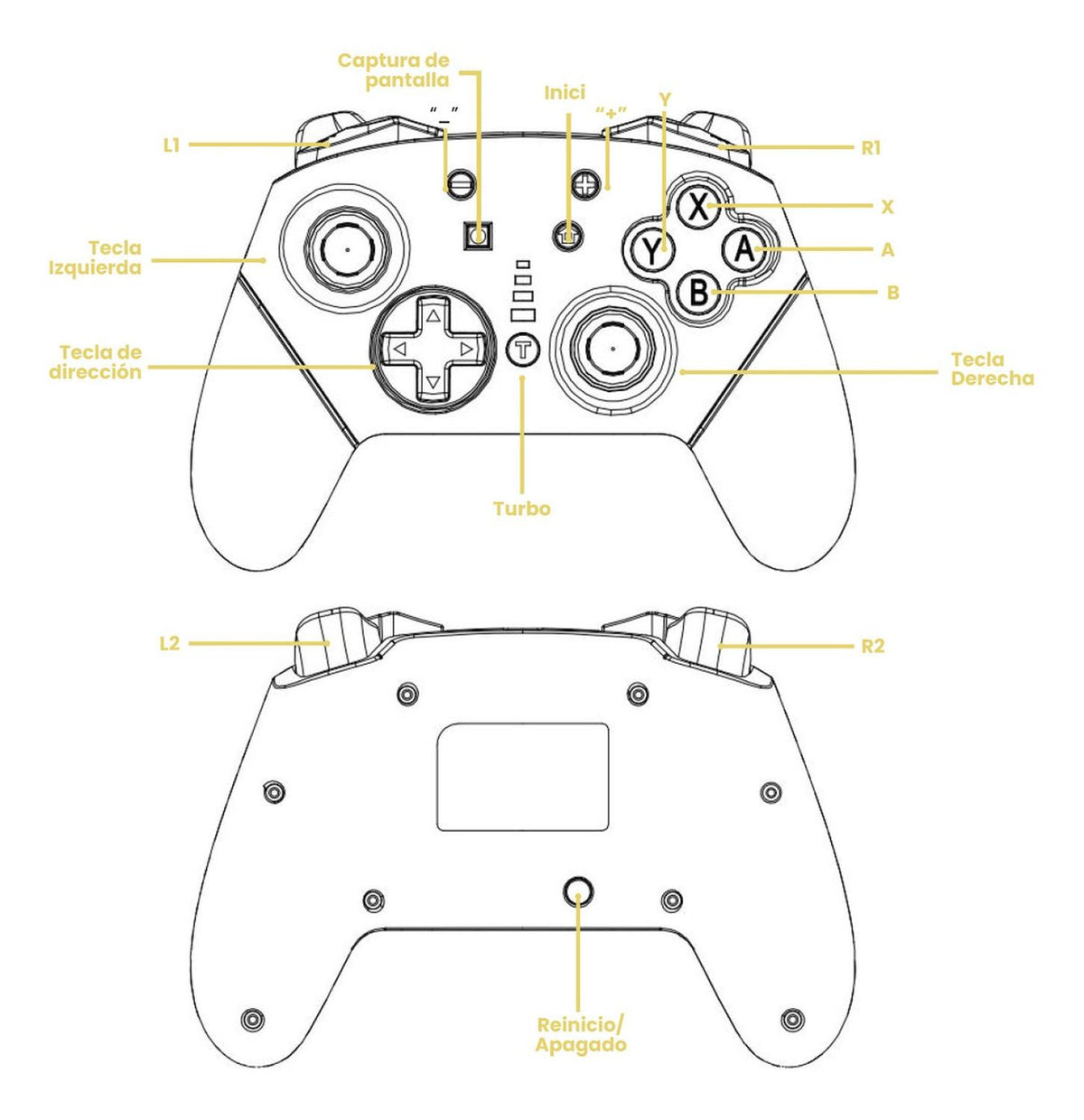 Control Gamer Inalámbrico PC LEVO — foto 5
