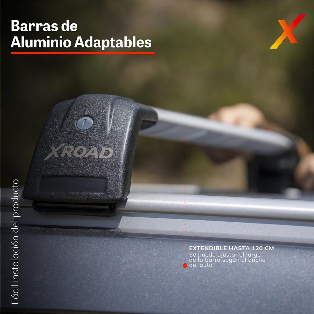 XRoad Barras R13 — SUV en ruta exterior con carga en el techo, lifestyle
