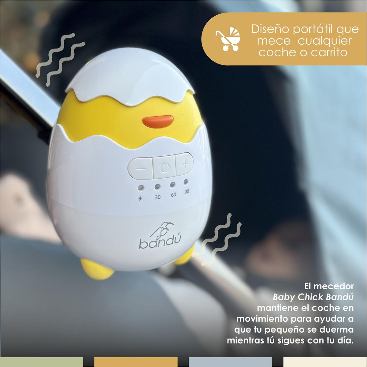 Mecedor Eléctrico Coche Recargable Bebé Baby Chick Bandú — foto 6