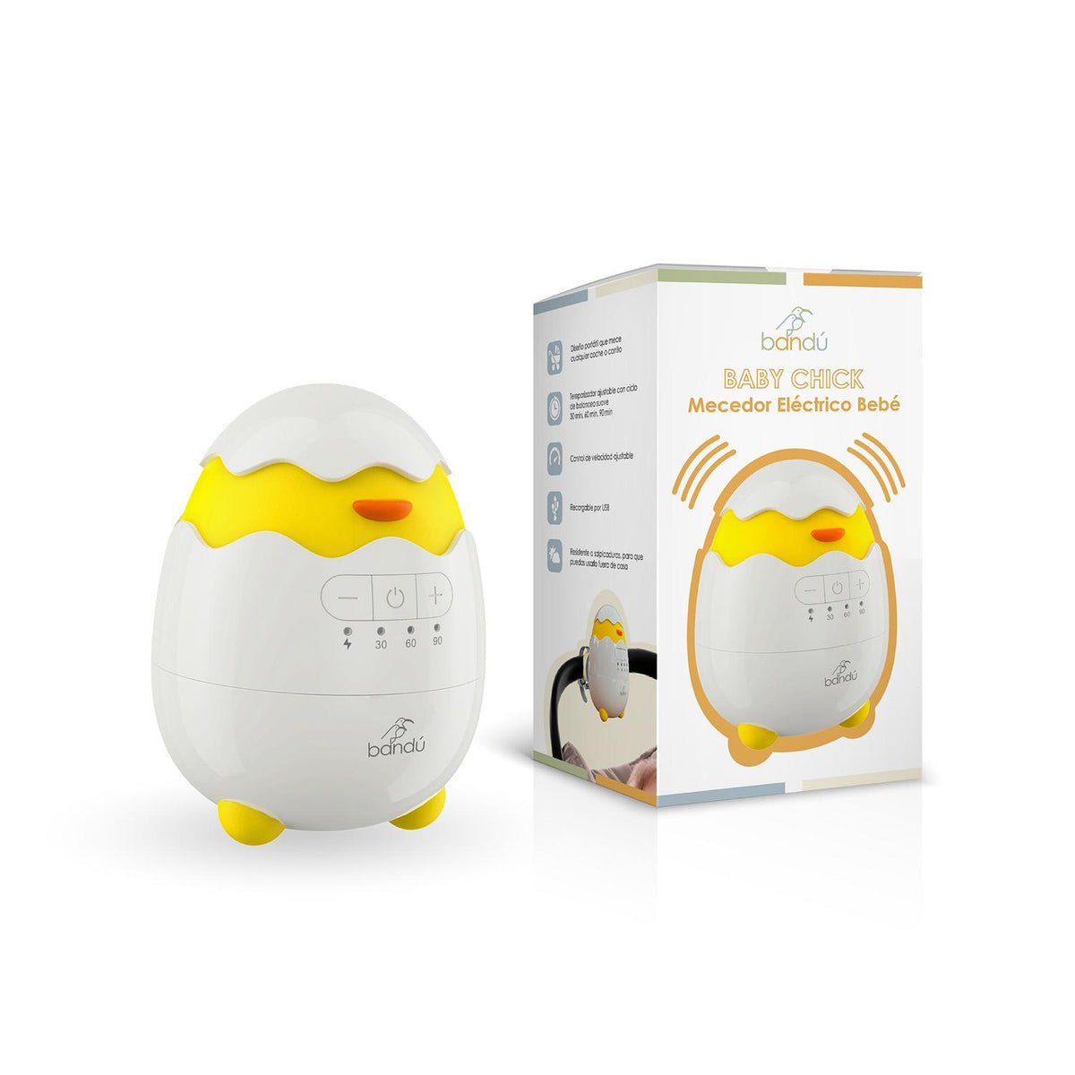 Mecedor Eléctrico Coche Recargable Bebé Baby Chick Bandú — foto 2