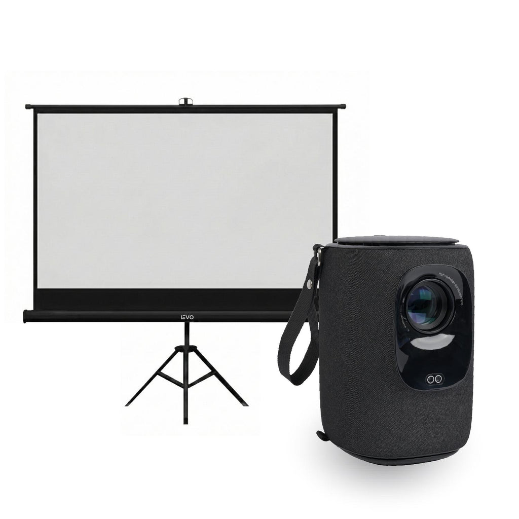 Proyector Portatil Nova 9000lm + Telón 60" Negro LEVO — foto 2
