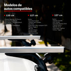 Modelos de autos compatibles con las barras Xcross Xroad de 120, 127 y 137 cm