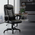 LEVO Silla Comfort — persona trabajando en escritorio de oficina, lifestyle