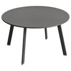Mesa Terraza Redonda Metal Grafito 70x40cm fondo blanco packshot - Atmosphera Francia