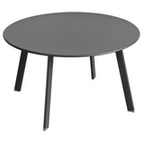 Mesa Terraza Redonda Metal Grafito 70x40cm fondo blanco packshot - Atmosphera Francia