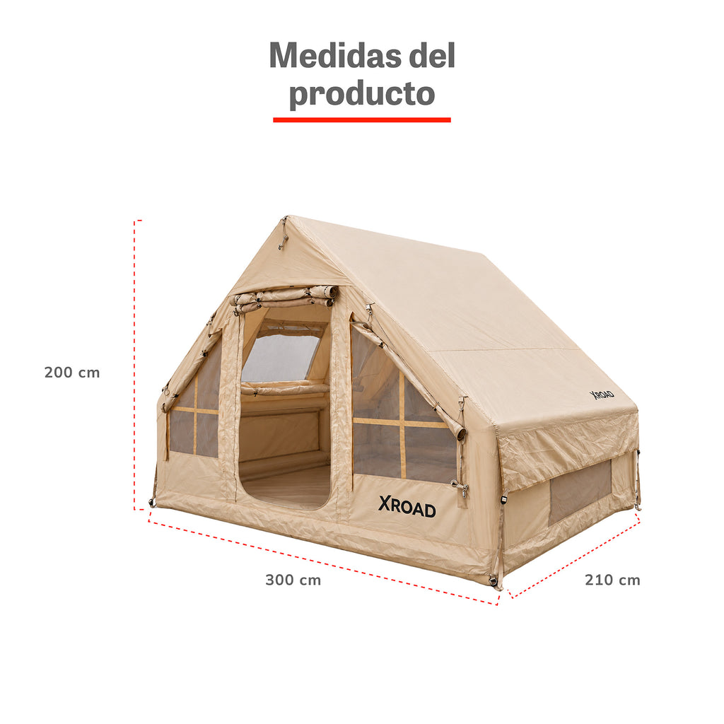 Carpa Inflable Xroad: medidas 300 × 210 × 200 cm