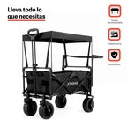 Carro de Transporte Xroad: techo desmontable, ruedas todoterreno y estructura resistente