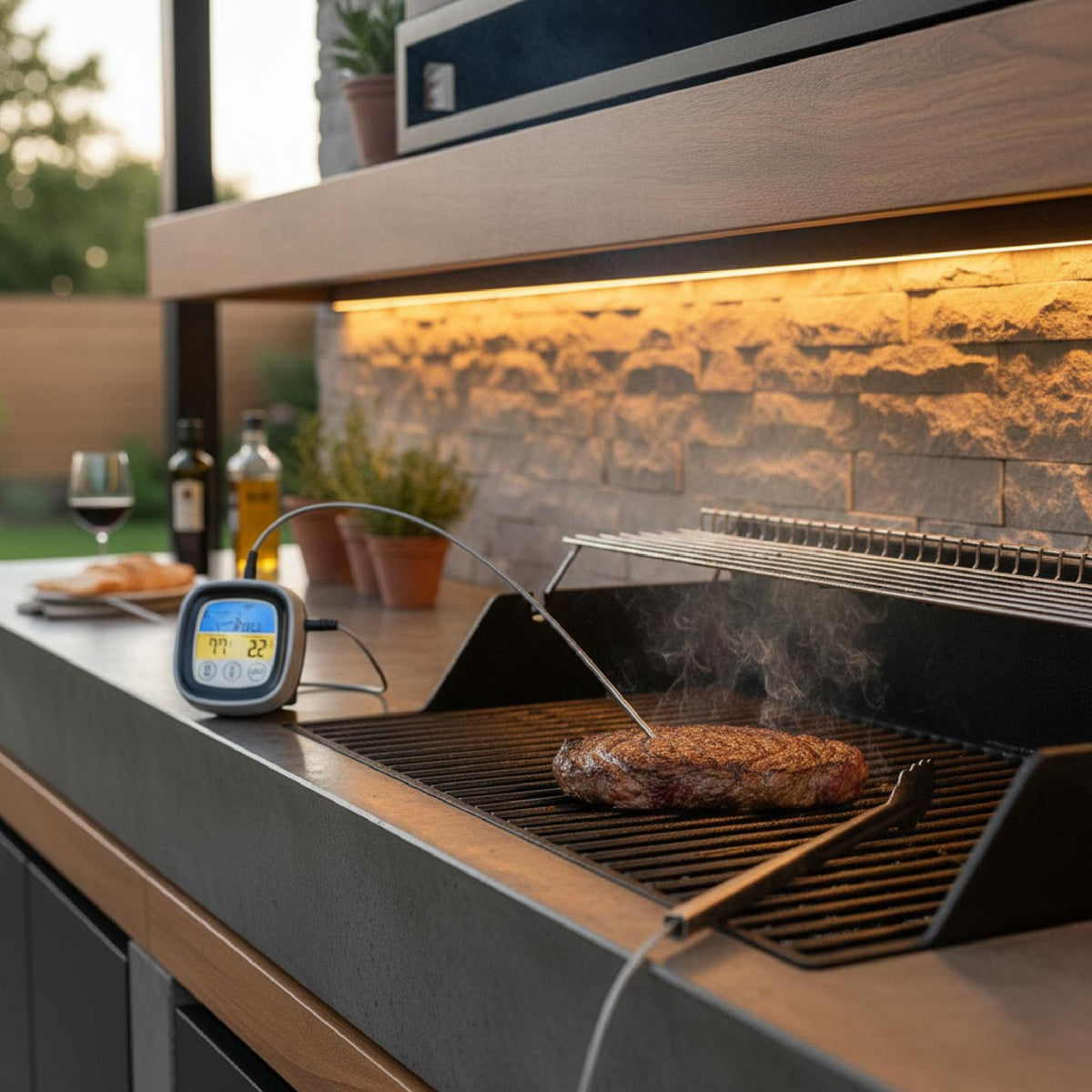 Termometro Inalámbrico Digital Con Sonda Para Carnes Dangrill