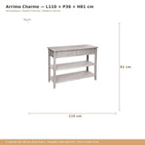 Arrimo 2 Cajones Charme L110cm dimensiones L110 P36 H81 cm — Atmosphera Francia