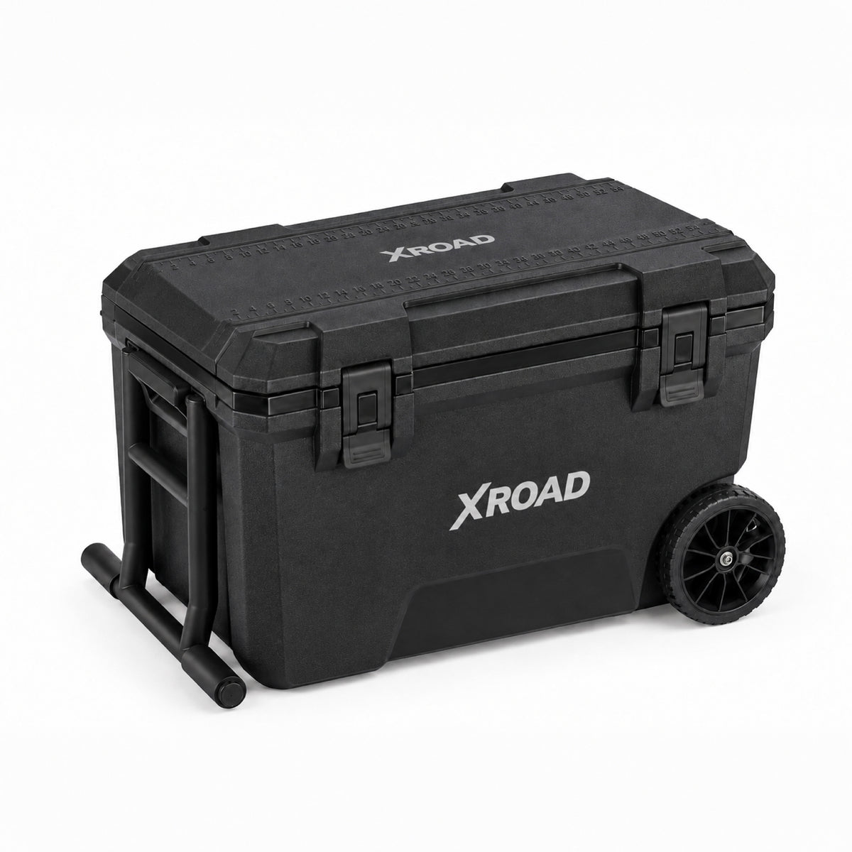 Cooler Portátil 50L con Ruedas Negro Xroad, vista frontal