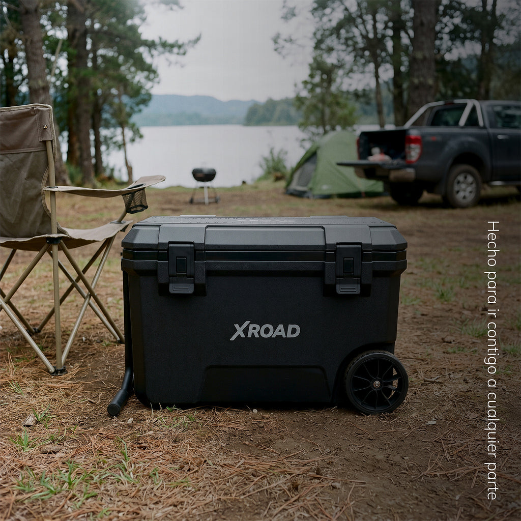 Cooler Portátil 50L Xroad en el camping
