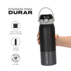 Pack 2 Botellas Térmicas Hydrotek 750 ml de acero inoxidable Lhotse, detalle de la doble capa de acero inoxidable y libre de BPA