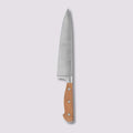 Cuchillo chef de acero inoxidable con mango de madera de acacia, marca Secret de Gourmet