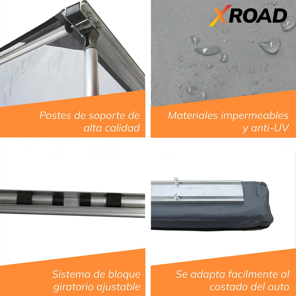 XRoad Toldo Camping — enrollado y guardado en su bolsa de transporte compacta