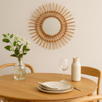 Espejo Redondo Decorativo Diseño Sol de Ratán Atmosphera — foto 8
