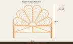 Respaldo de Cama Ratán Aoni 2 Plazas — Dimensiones 160×140 cm
